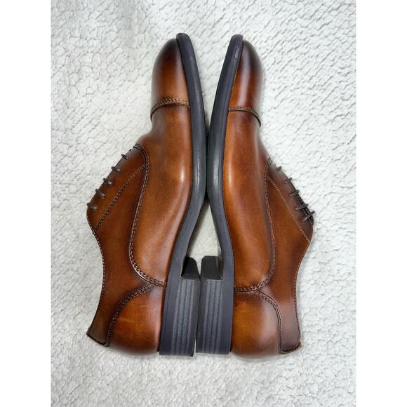 Nordstrom Cap Toe lace-up Oxford Cognac leather ortholite insole - Sz 8.5 - H19 main image 6